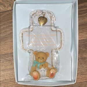 Cherished Teddies Cross with Heart Pendant